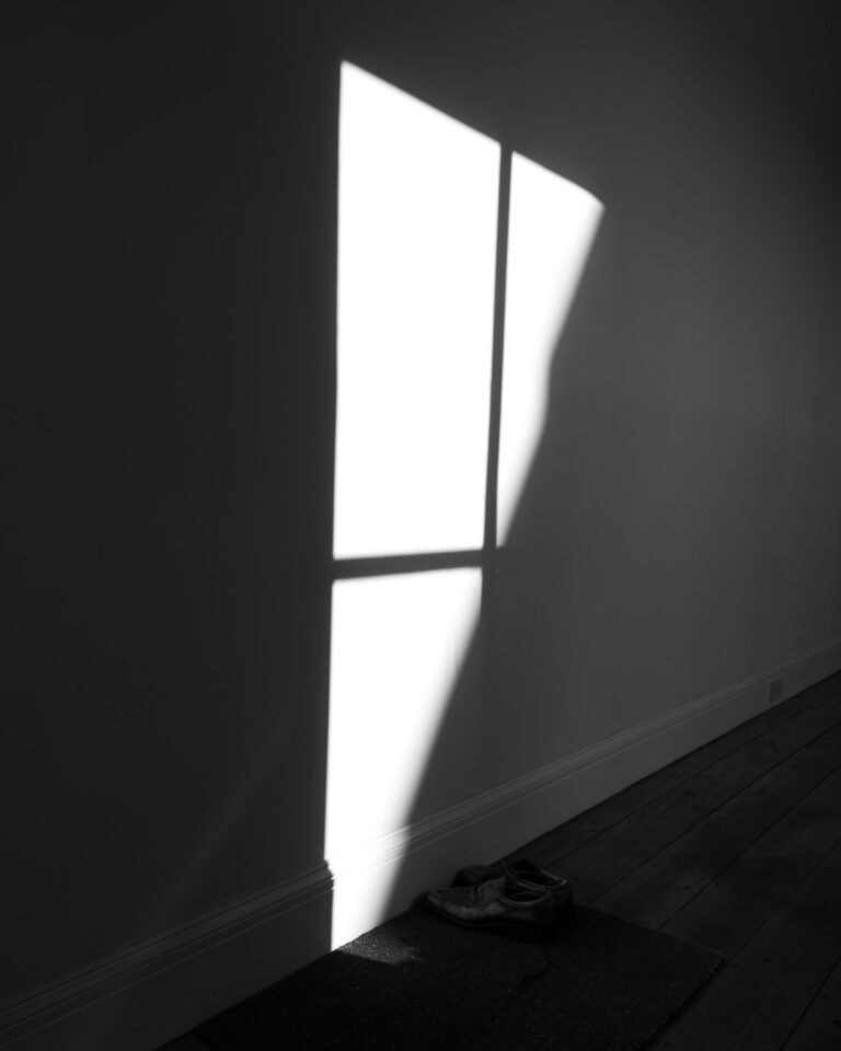 Window light and shadow falling across a floor, Douglas, Isle of Man