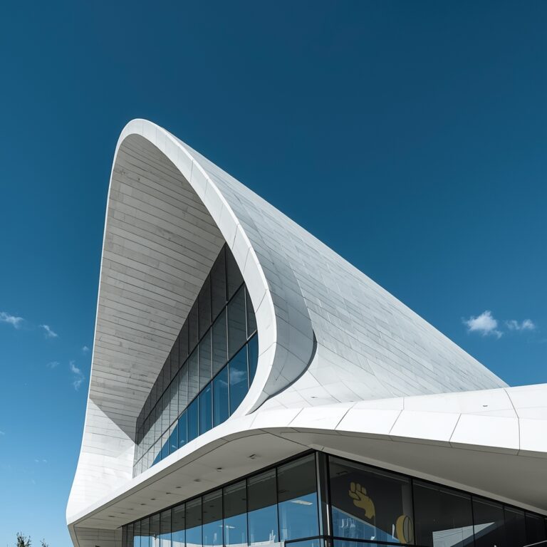 Light in architecture photography — daylight modelling a building’s volume and shadow